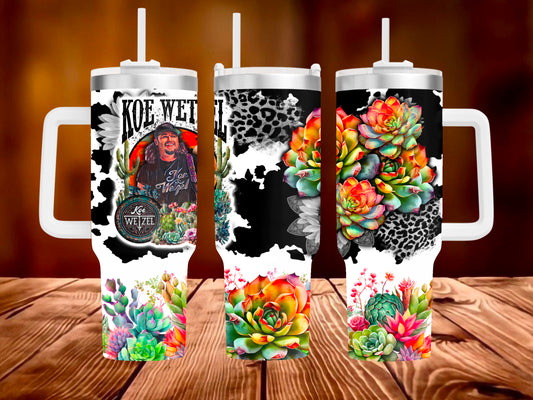 Sunflower/Cowhide 40oz Tumbler – Ashlie's Custom Vinyl & More