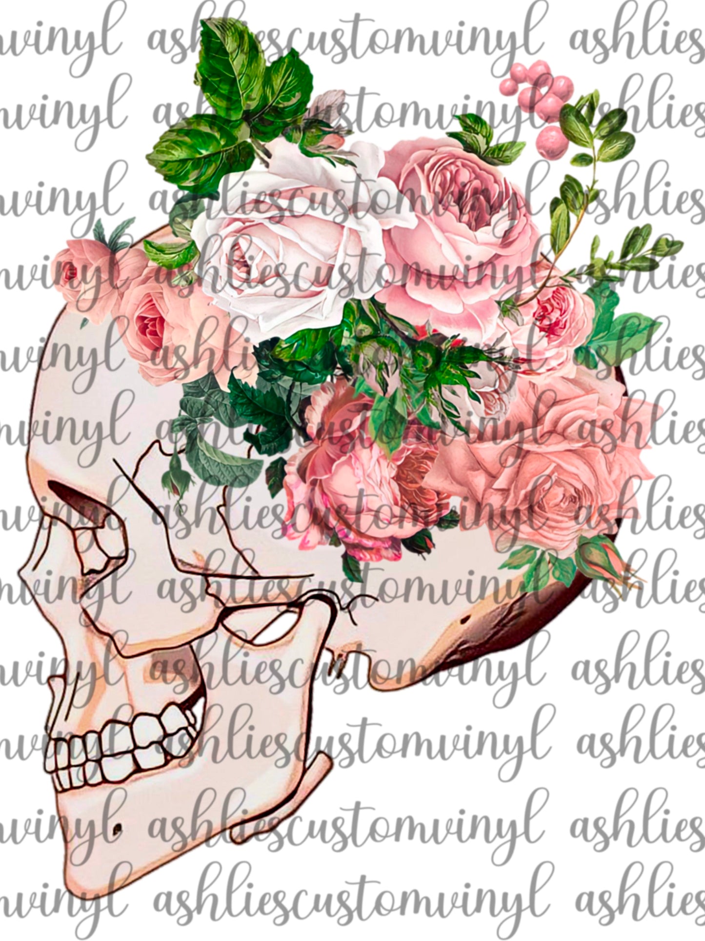 Skull & Flowers png