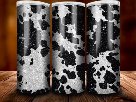 Glitter Cowhide Tumbler Wrap