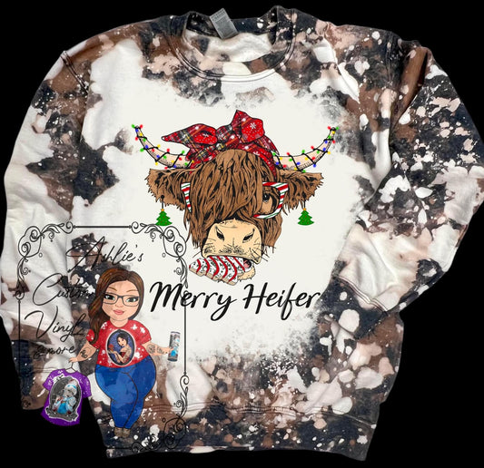 Merry Heifer Cowhide Sweatshirt