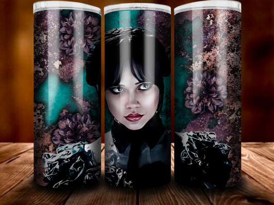 Wednesday Black Dahlias Tumbler